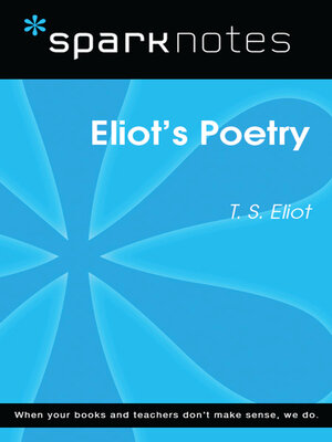 cover image of Eliot's Poetry (SparkNotes Literature Guide)